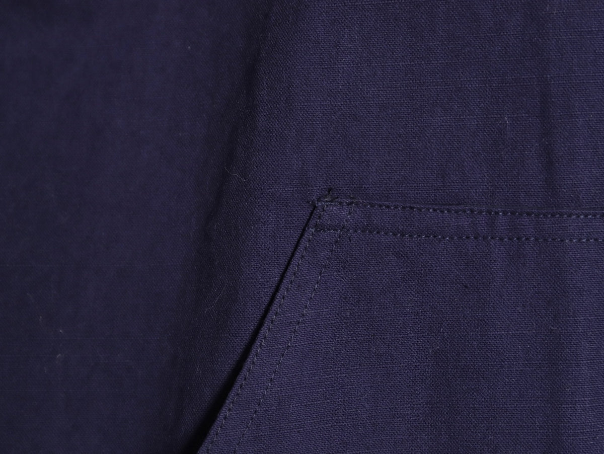 Dior 25FW Embroidered Emblem Navy Canvas Zip Hooded Jacket