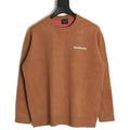 Balenciaga Cola-Style Logo Jacquard Brown Wool Knit Sweater