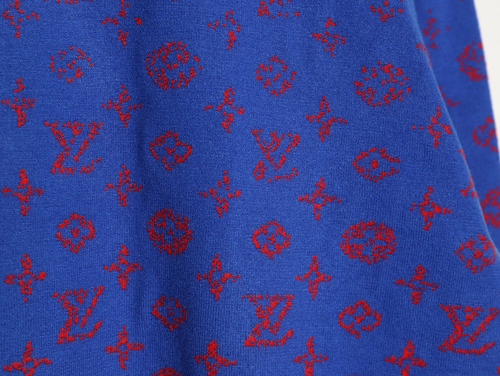 Louis Vuitton Monogram Starry Gradient Blue Wool Knit Sweater