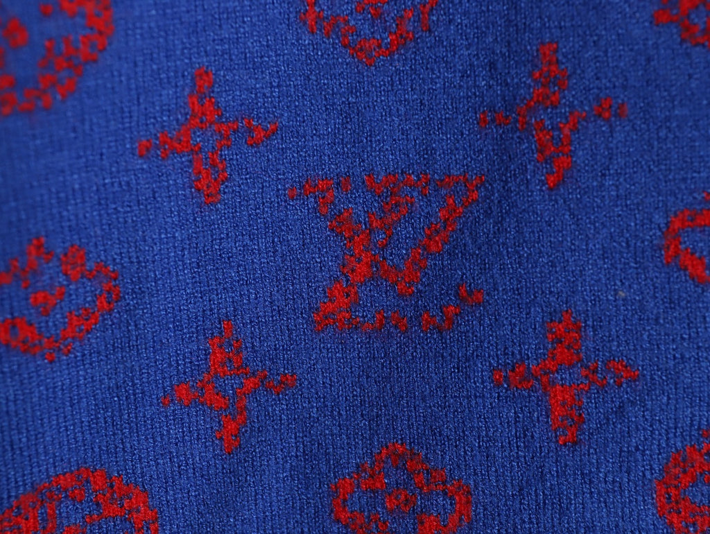 Louis Vuitton Monogram Starry Gradient Blue Wool Knit Sweater
