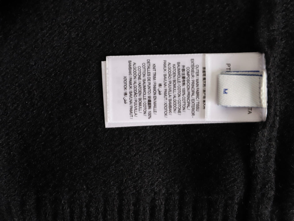 Burberry Oversized Equestrian Knight Jacquard Black Cashmere Sweater