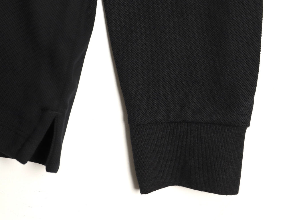 Miu Miu Classic Embroidered Logo Black Long-Sleeve Polo Shirt