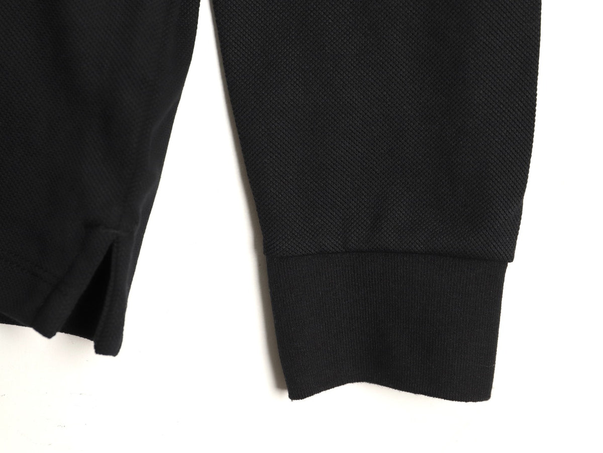 Miu Miu Classic Embroidered Logo Black Long-Sleeve Polo Shirt