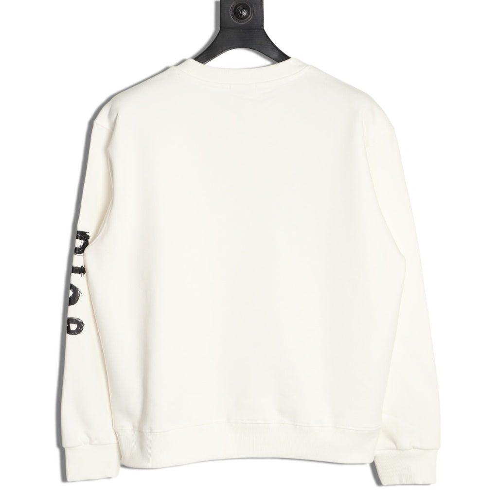 Dior 25FW Arm Lettering Ivory Crewneck Sweatshirt