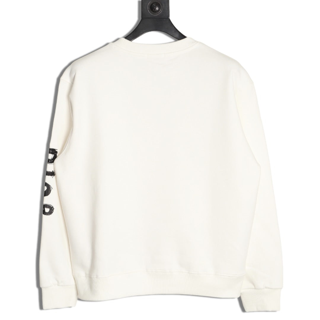 Dior 25FW Arm Lettering Ivory Crewneck Sweatshirt