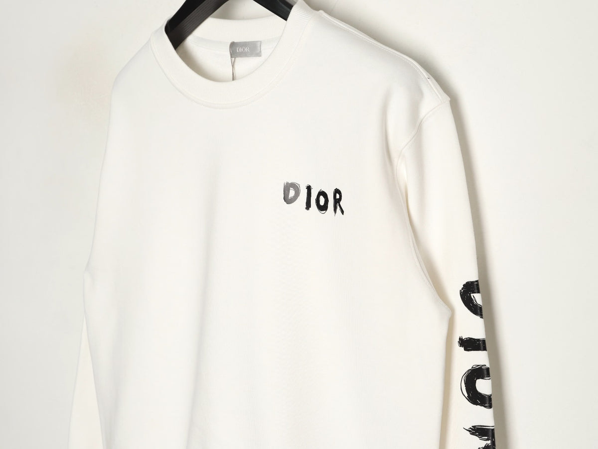 Dior 25FW Arm Lettering Ivory Crewneck Sweatshirt