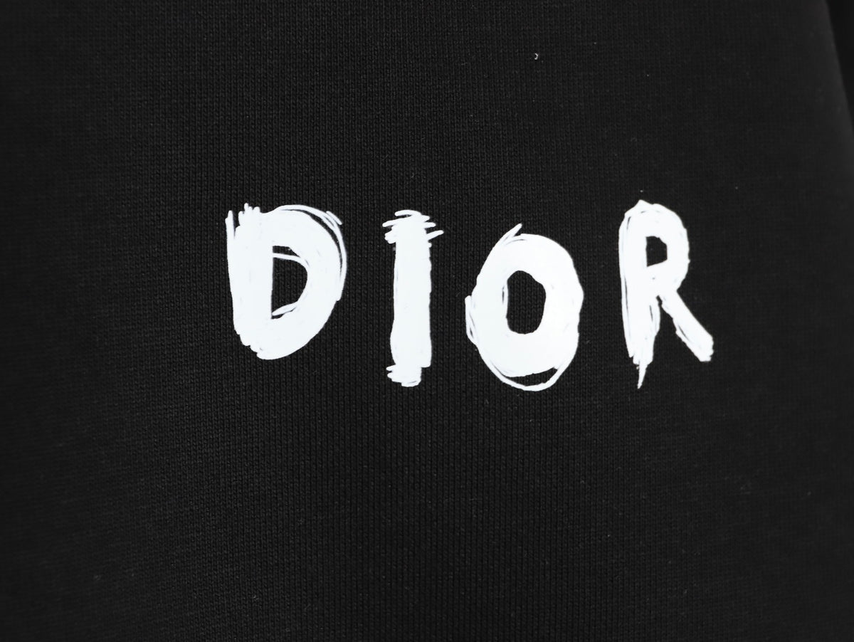 Dior 25FW Arm Lettering Black Crewneck Sweatshirt