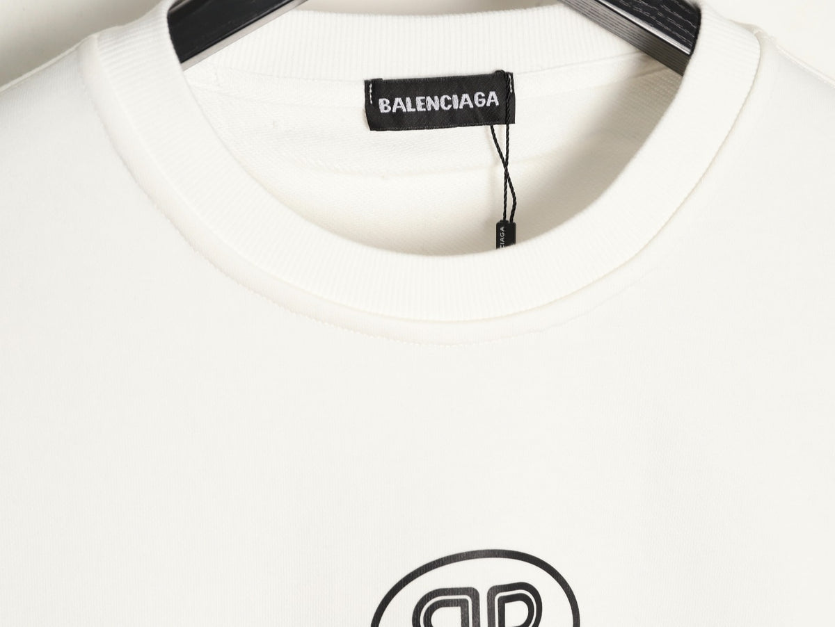 Balenciaga 25FW Bad Poker Player Ivory Crewneck Sweatshirt