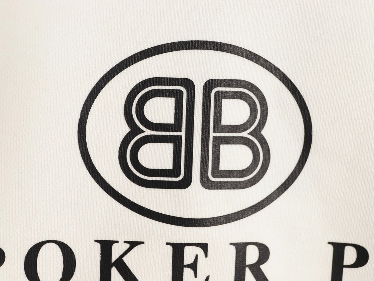 Balenciaga 25FW Bad Poker Player Ivory Crewneck Sweatshirt