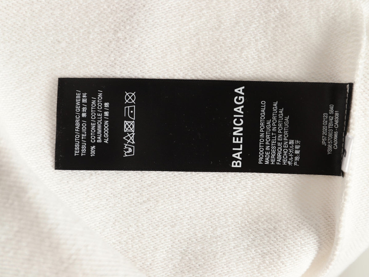 Balenciaga 25FW Bad Poker Player Ivory Crewneck Sweatshirt
