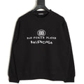 Balenciaga 25FW Bad Poker Player Black Crewneck Sweatshirt