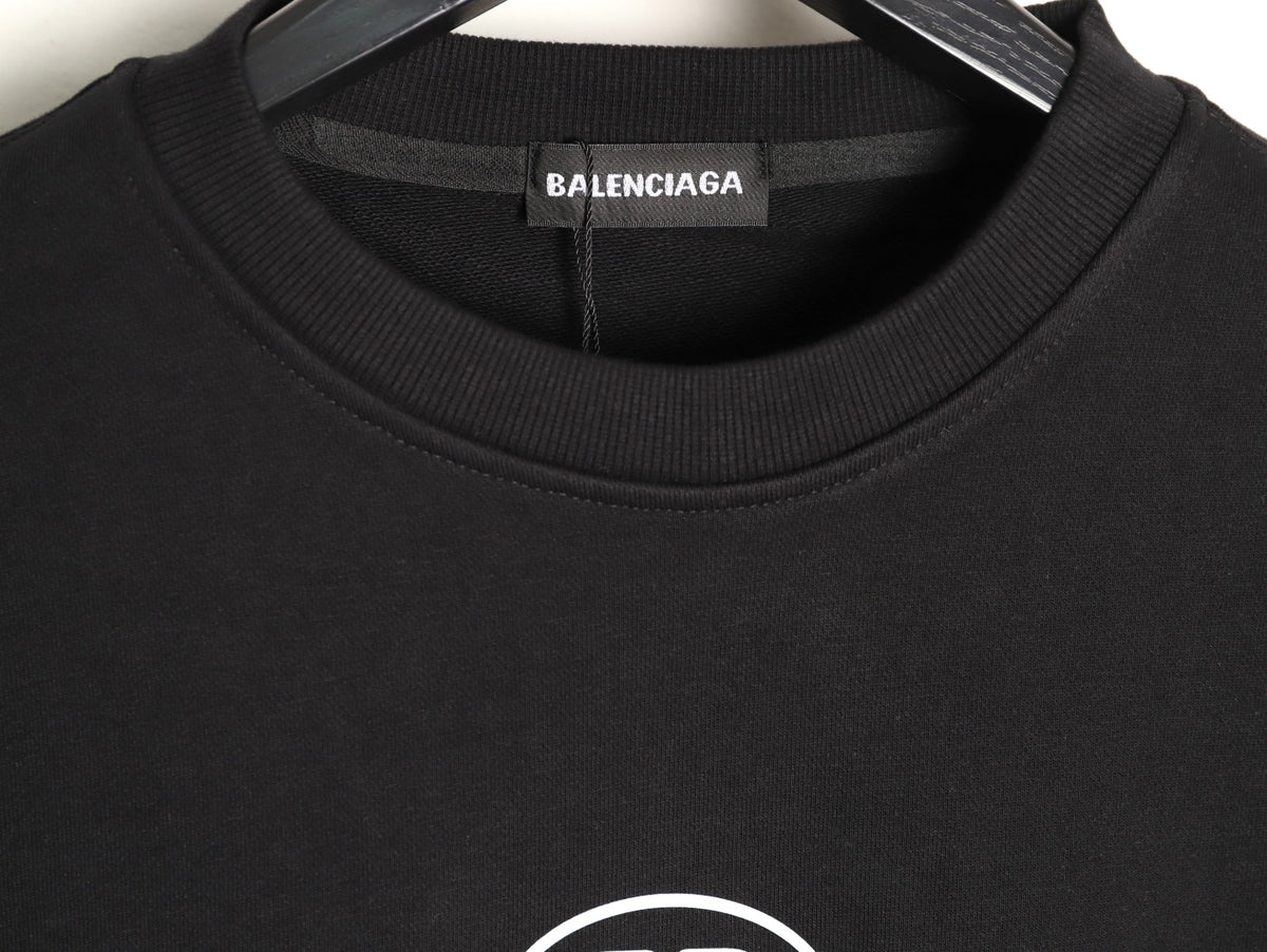 Balenciaga 25FW Bad Poker Player Black Crewneck Sweatshirt