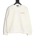 Balenciaga 25FW Small Logo Lettering Ivory Crewneck Sweatshirt