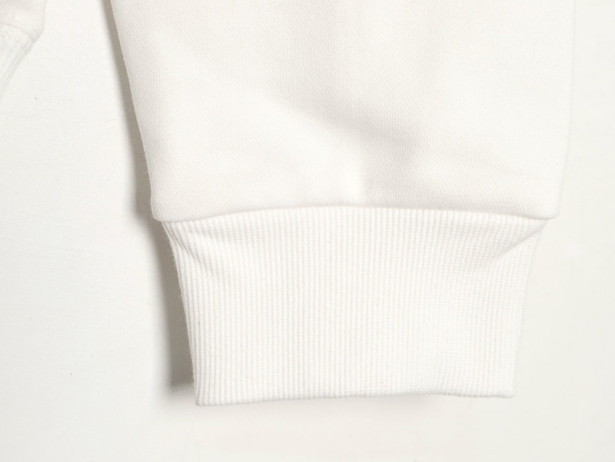 Balenciaga 25FW Small Logo Lettering Ivory Crewneck Sweatshirt