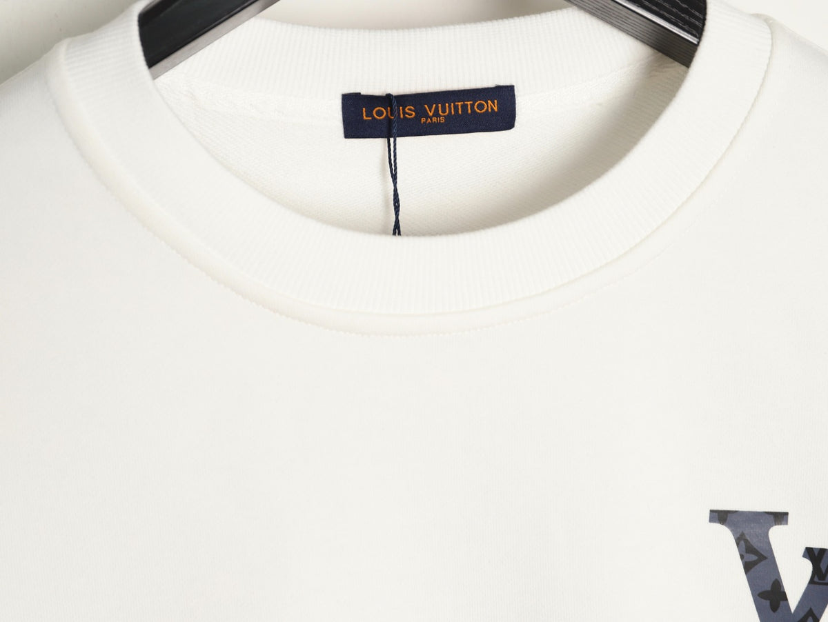 Louis Vuitton 25FW Small LV Monogram Flower Ivory Crewneck Sweatshirt