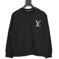 Louis Vuitton 25FW Small LV Monogram Flower Black Crewneck Sweatshirt