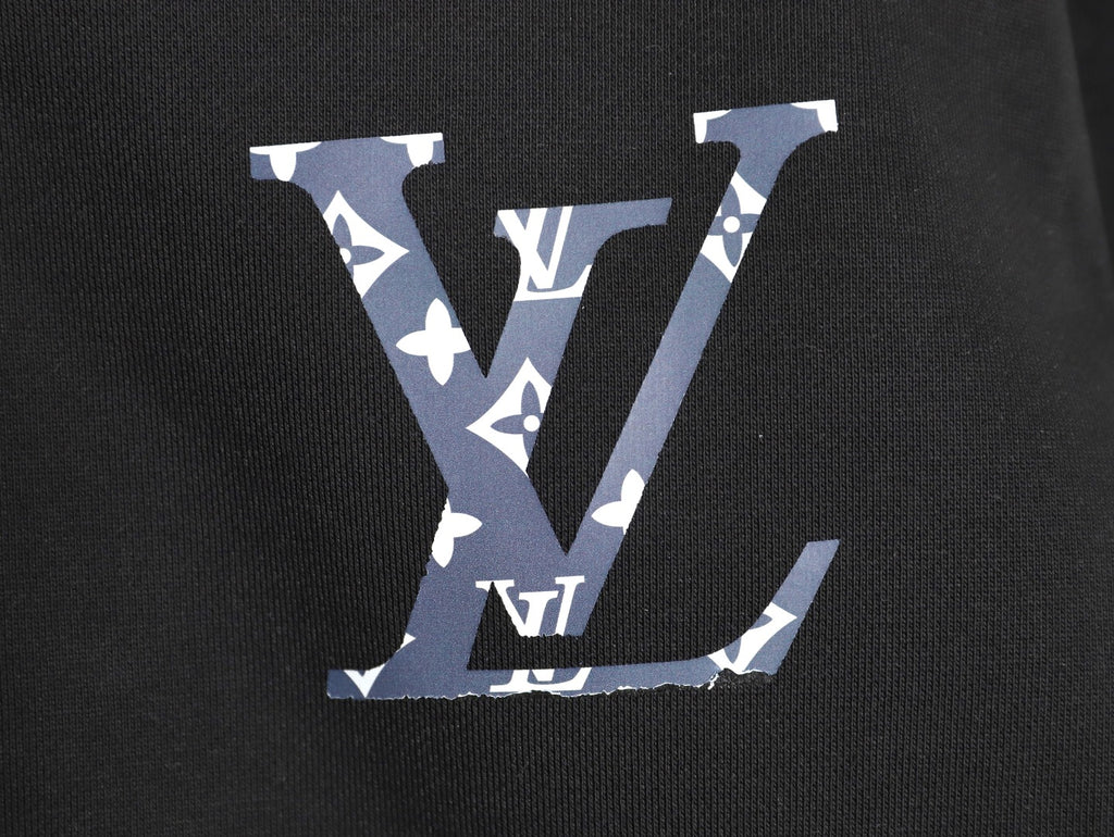 Louis Vuitton 25FW Small LV Monogram Flower Black Crewneck Sweatshirt