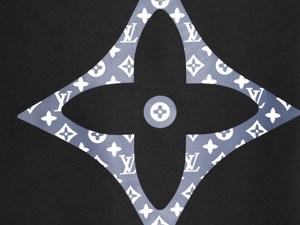 Louis Vuitton 25FW Small LV Monogram Flower Black Crewneck Sweatshirt