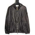 Dior CD Sleeve Badge Black Jacquard Silk Hooded Jacket