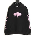 Balenciaga BLCG Pink 3B Melting-Effect Print Black Hoodie