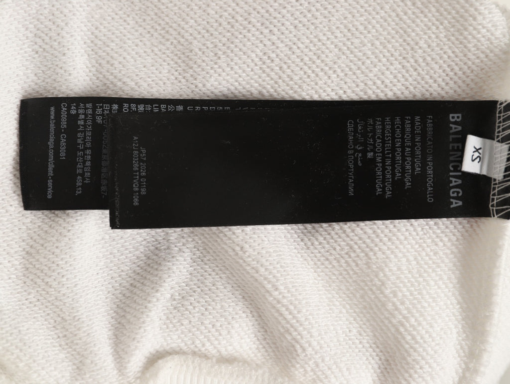 Balenciaga BLCG 3M Reflective 6B Series Off-White Hoodie