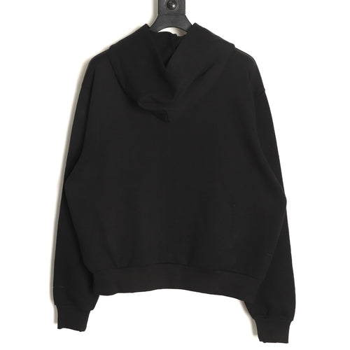 Balenciaga BLCG LOOP Ring Embroidered Black Hoodie