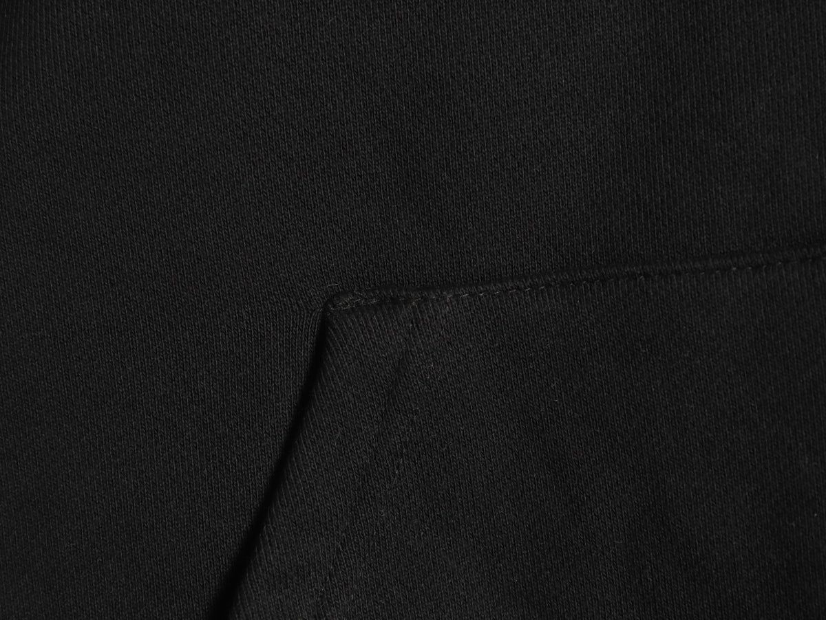 Balenciaga BLCG LOOP Ring Embroidered Black Hoodie