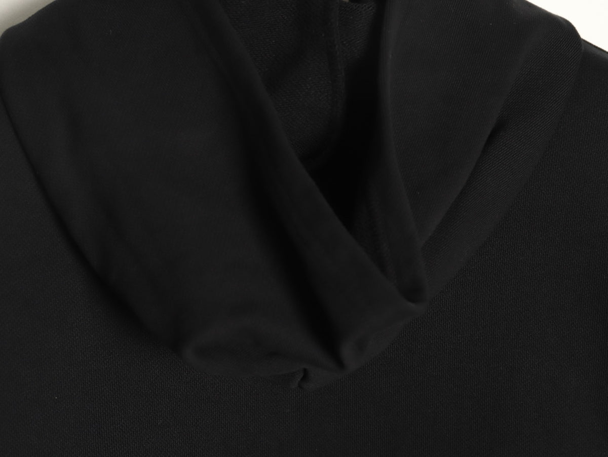 Balenciaga BLCG LOOP Ring Embroidered Black Hoodie