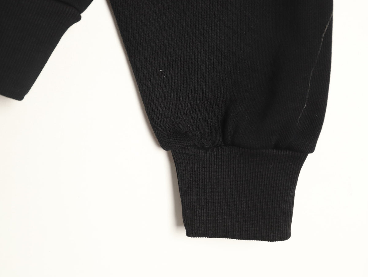 Balenciaga BLCG LOOP Ring Embroidered Black Hoodie