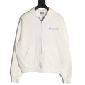 Balenciaga BLCG Sketch Blue Flame Off-White Zip-Up Hoodie