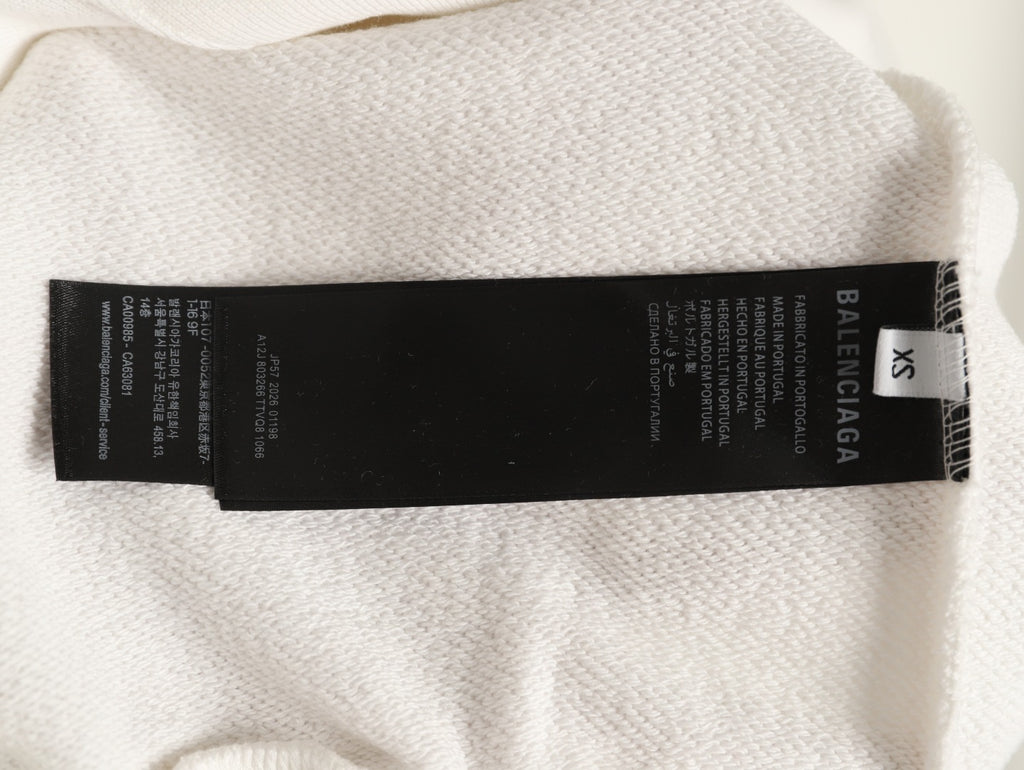 Balenciaga BLCG Sketch Blue Flame Off-White Zip-Up Hoodie