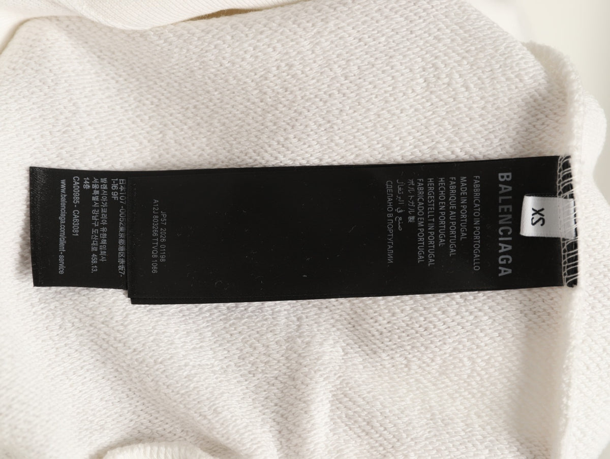 Balenciaga BLCG Sketch Blue Flame Off-White Zip-Up Hoodie