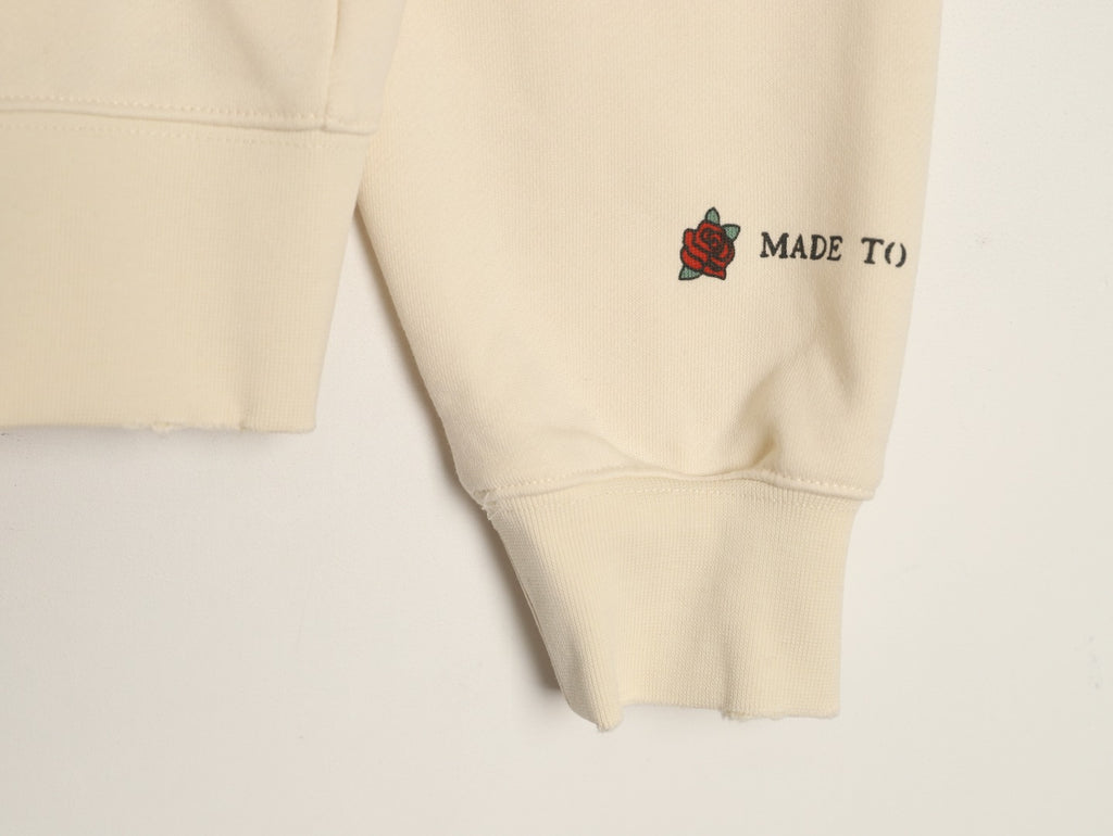 Balenciaga BLCG Tattoo Graphic Off-White Zip-Up Hoodie