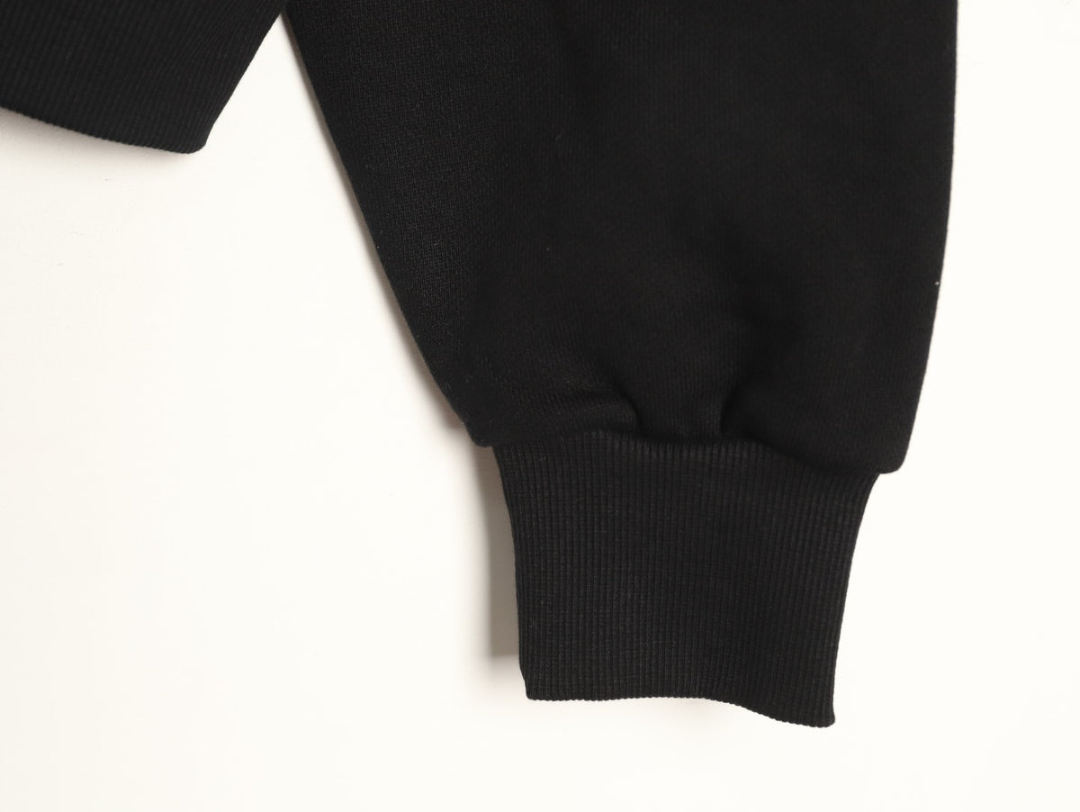 Balenciaga BLCG Glitter BB Tape-Effect Black Zip-Up Hoodie
