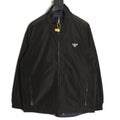 Prada PRD Recycled Nylon Reversible Black and Navy Stand-Collar Jacket