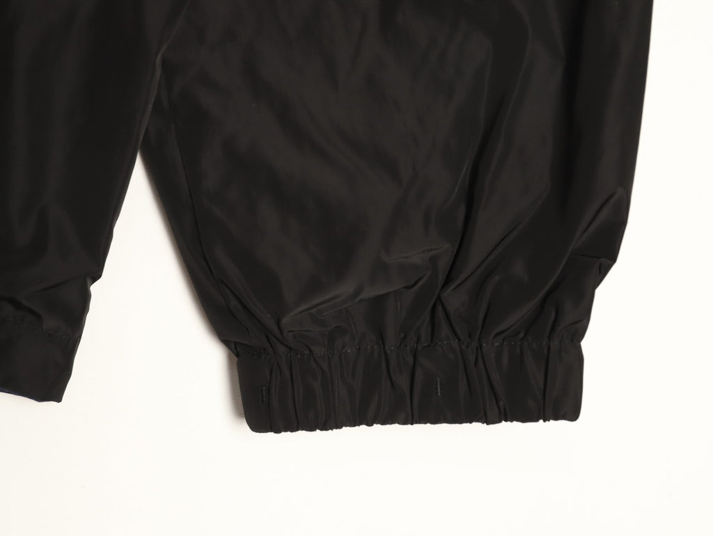 Prada PRD Recycled Nylon Reversible Black and Navy Stand-Collar Jacket
