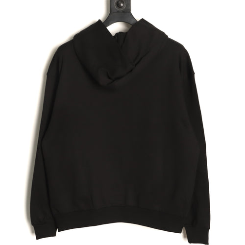 Balenciaga BLCG 26SS Blurred Cola-Style Logo Black Hoodie