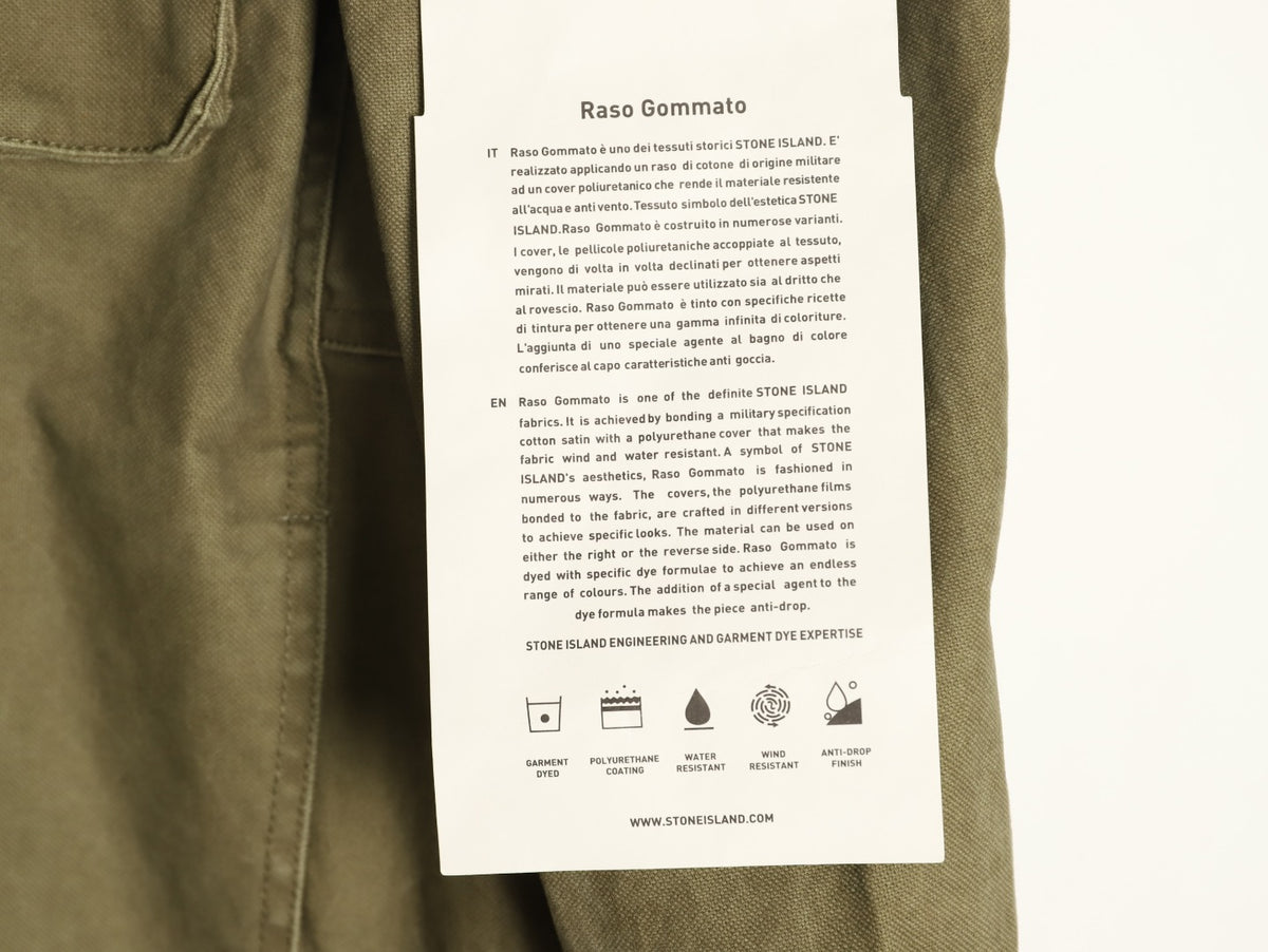 Stone Island Washed Olive Utility Work Jacket