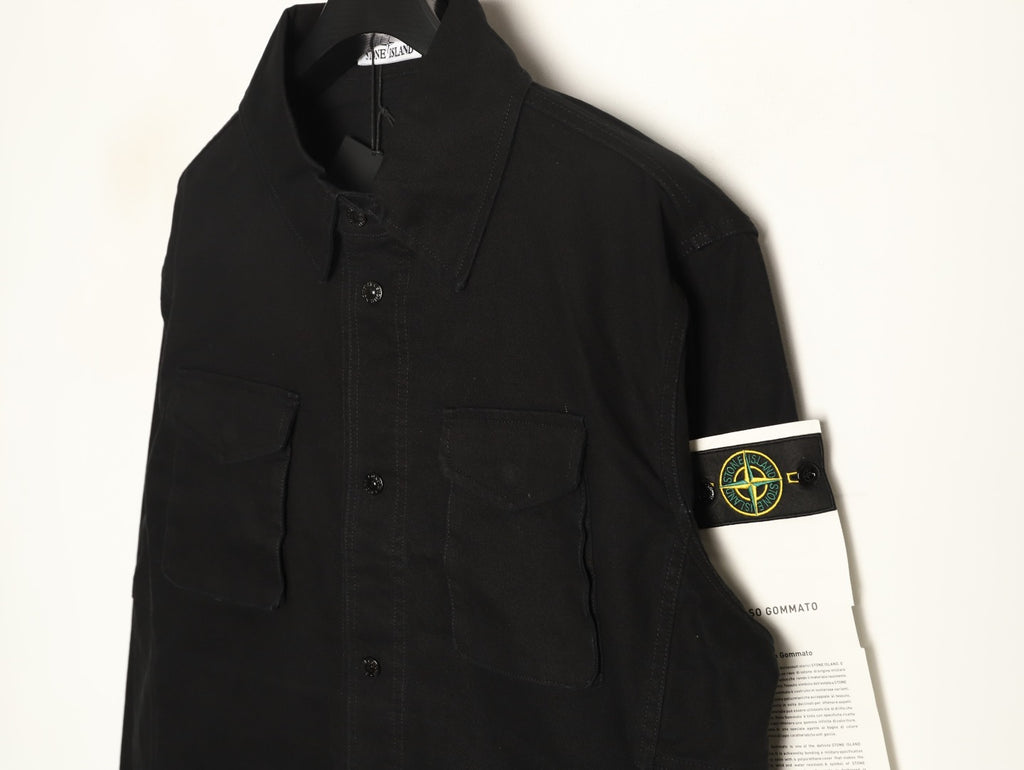 Stone Island Washed Black Utility Work Jacket