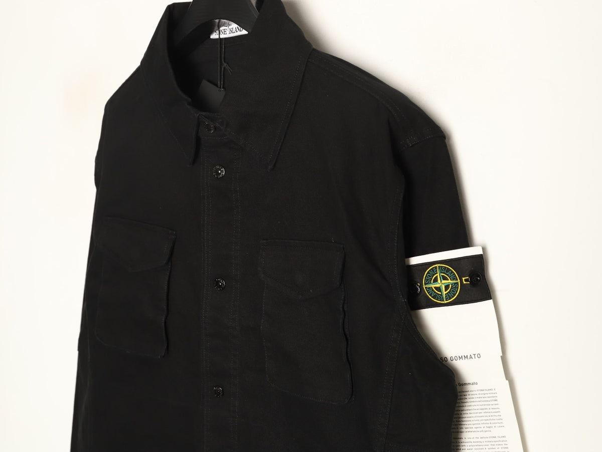 Stone Island Washed Black Utility Work Jacket