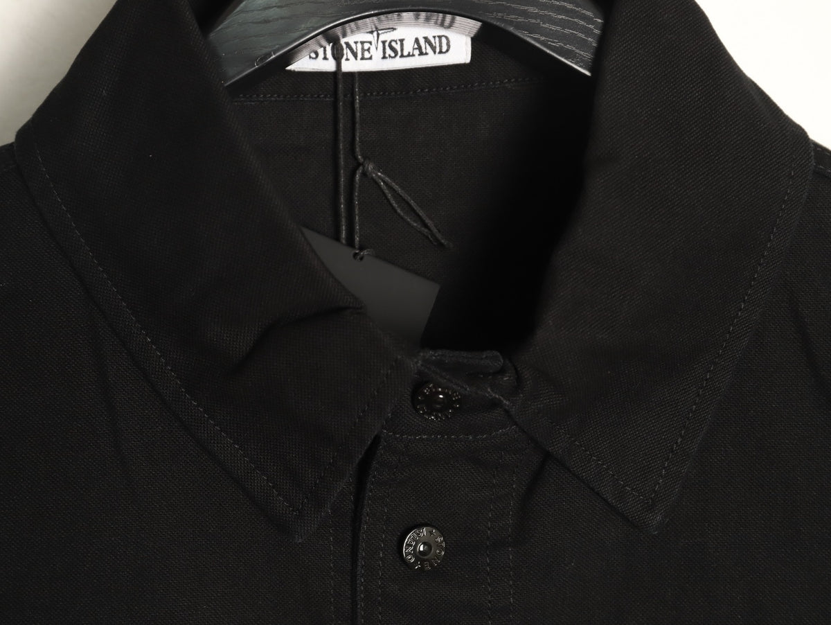 Stone Island Washed Black Utility Work Jacket