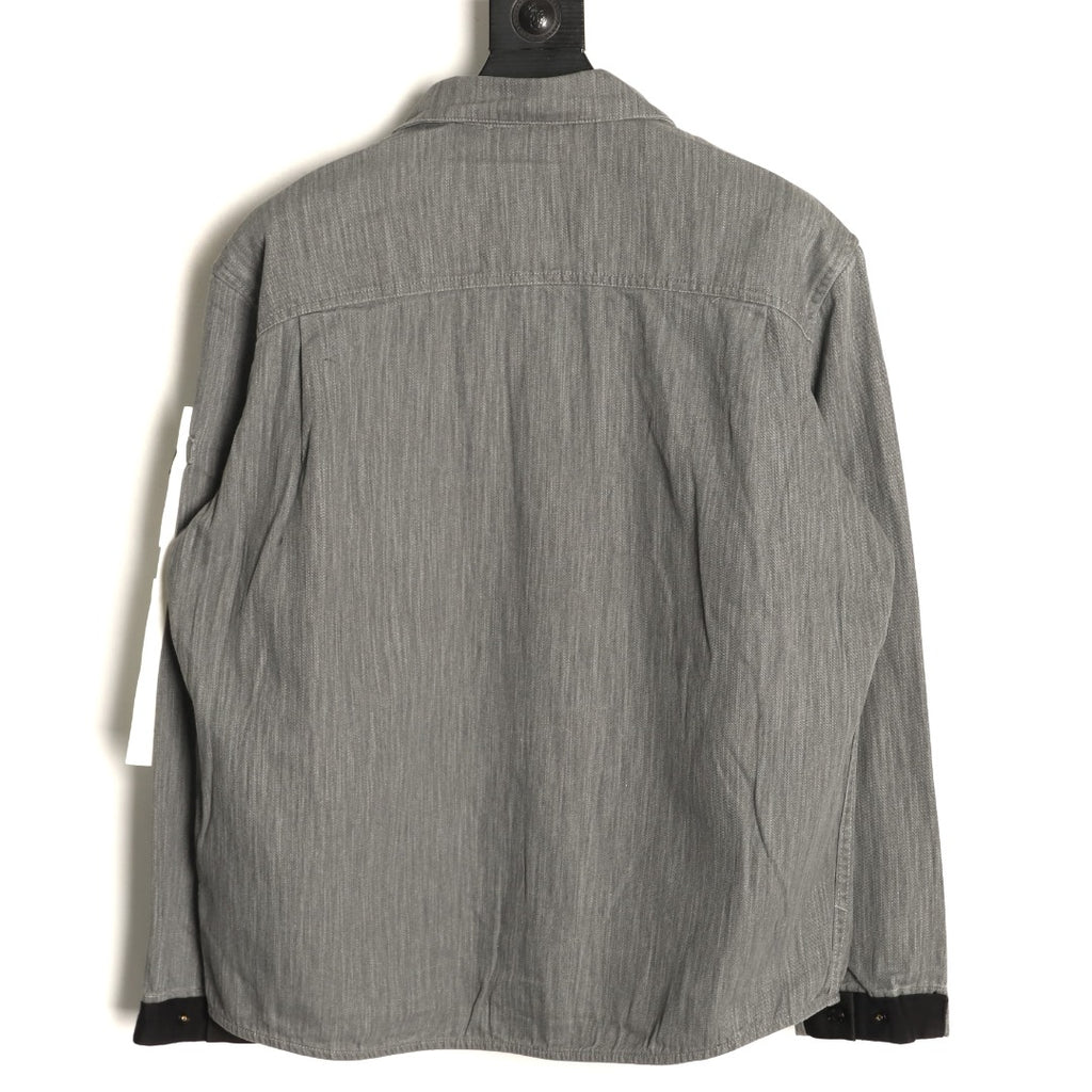 Stone Island Gray Utility Pocket Longline Shirt Jacket