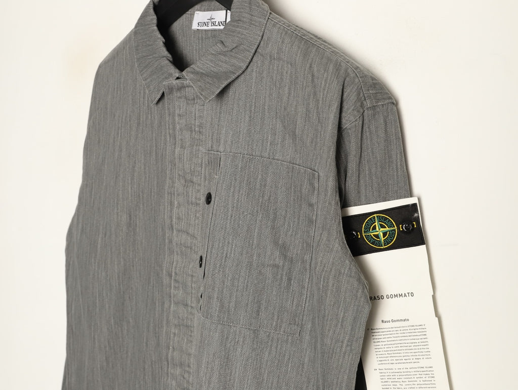 Stone Island Gray Utility Pocket Longline Shirt Jacket