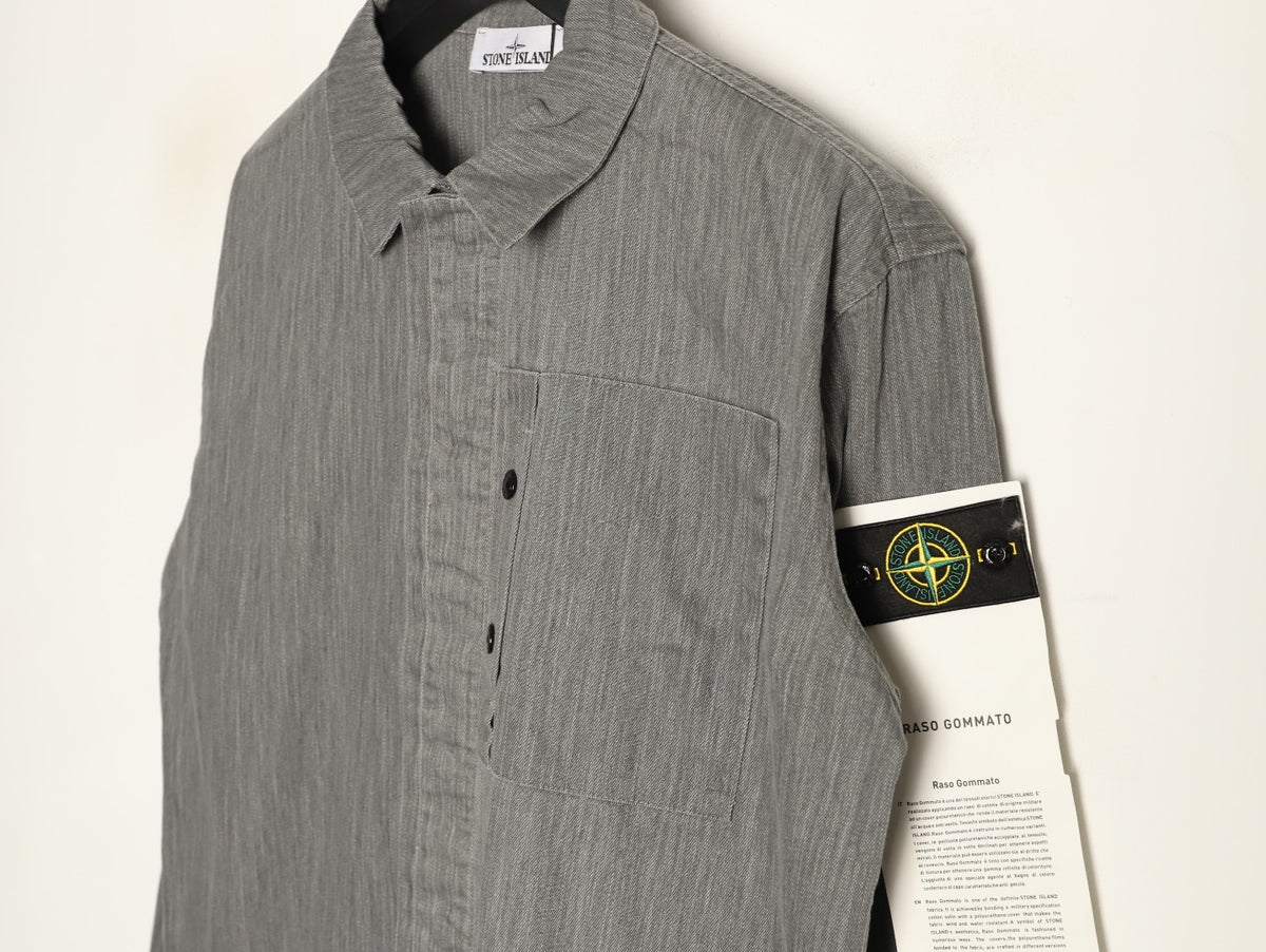 Stone Island Gray Utility Pocket Longline Shirt Jacket