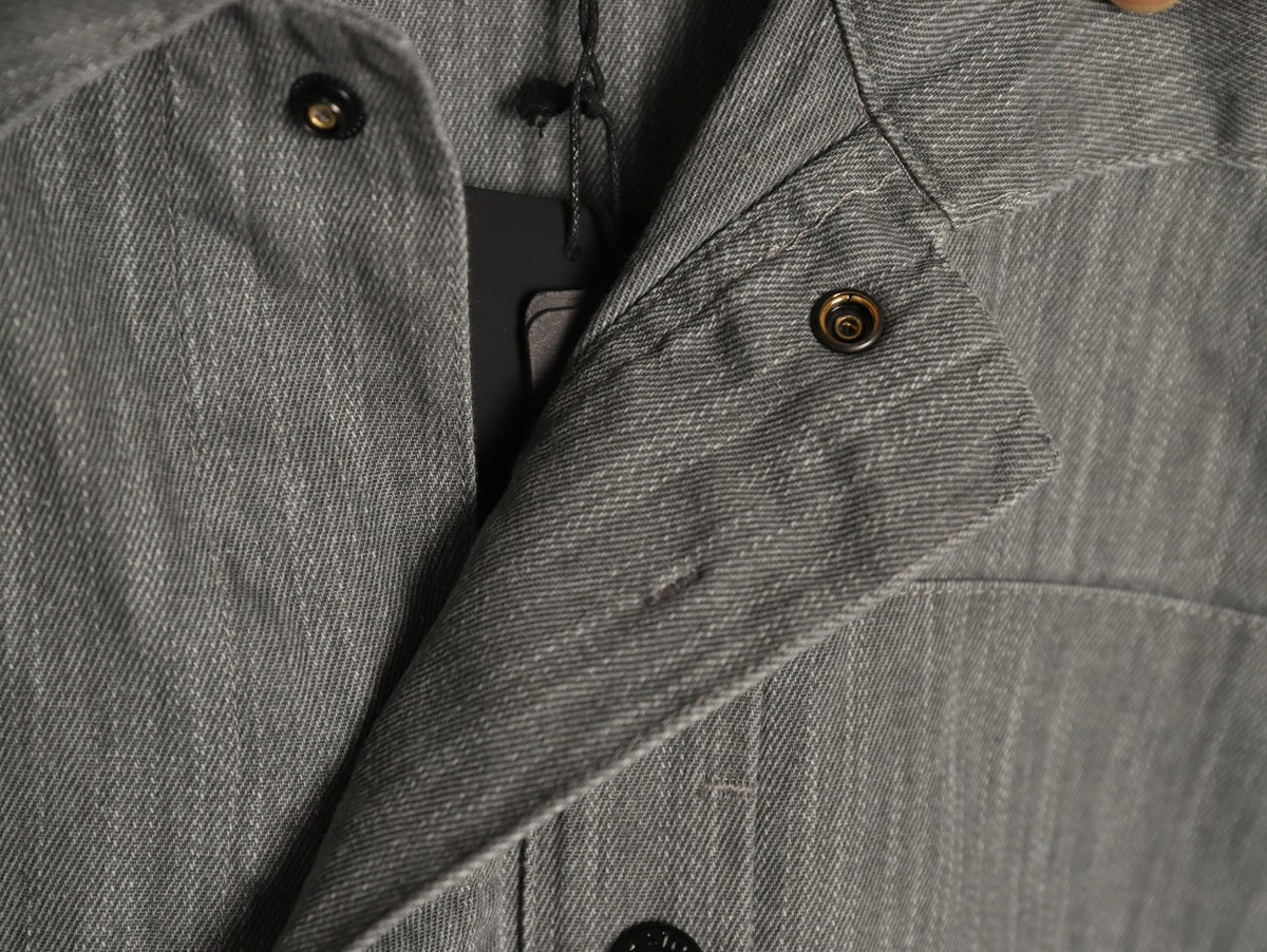 Stone Island Gray Utility Pocket Longline Shirt Jacket