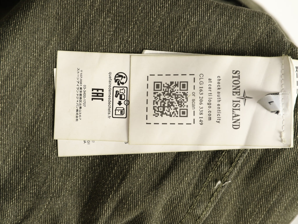 Stone Island Olive Utility Pocket Longline Shirt Jacket