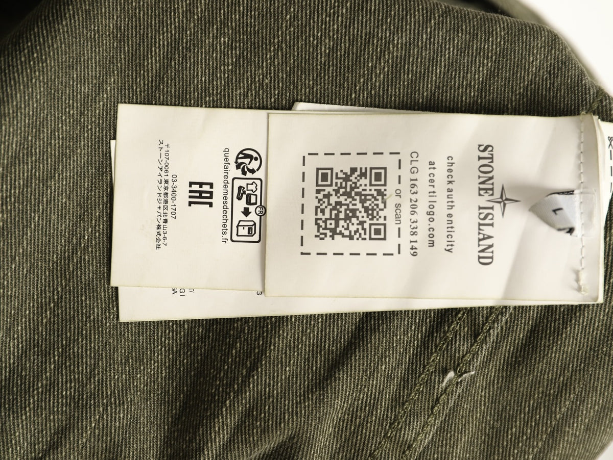 Stone Island Olive Utility Pocket Longline Shirt Jacket