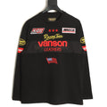 Supreme x Vanson Leathers SS26 Mesh-Panel Logo Embroidered Black Long-Sleeve Top
