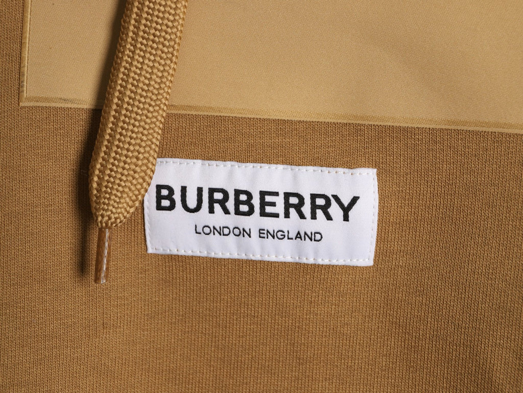 Burberry 22FW Label Patch Camel Hooded Sweatshirt