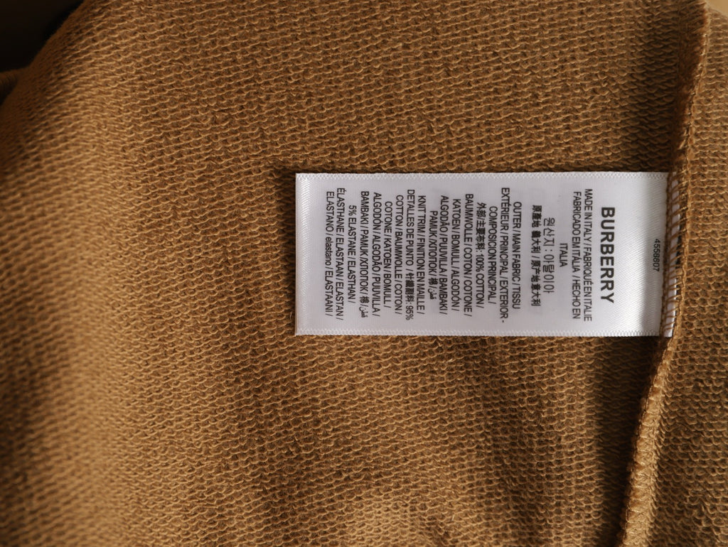 Burberry 22FW Label Patch Camel Hooded Sweatshirt